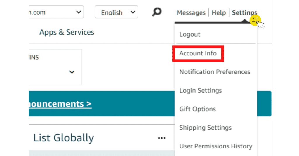 amazon-dashboard-settings-screenshot