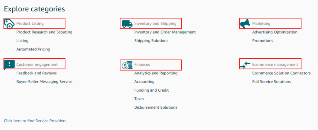 amazon-software-partner-categories